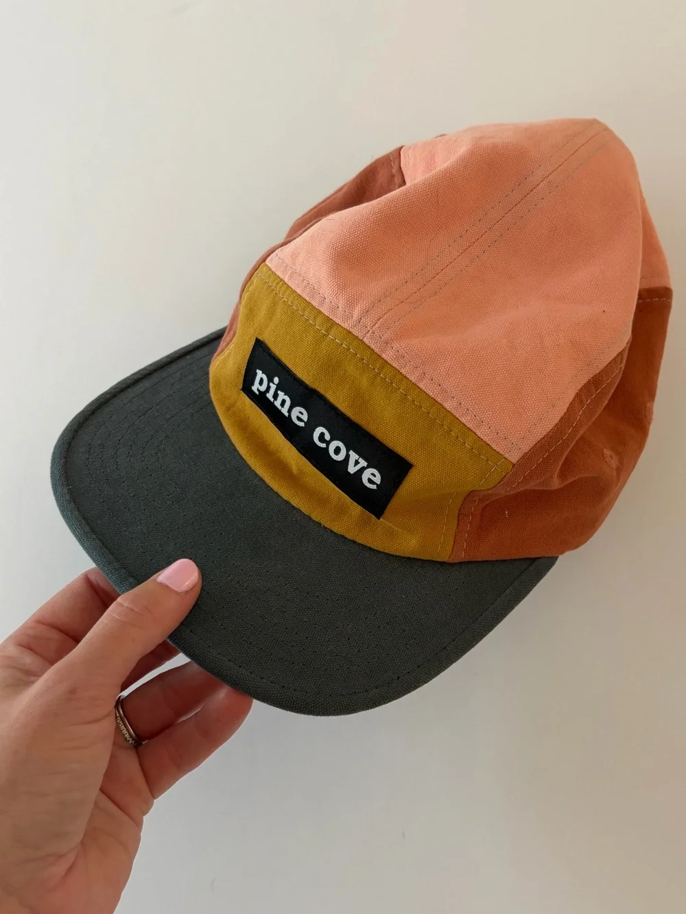 Pine Cove Kids Multi Colored 5 Panel Camper Hat Logo Patch Adjustable